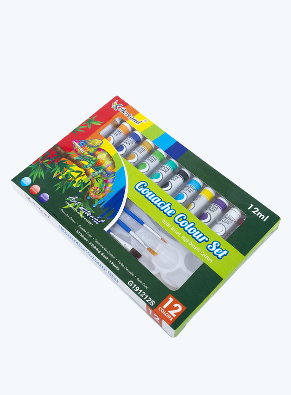Day N Day-12 PC GOUCHE COLOUR SET,THREE PAINTING BRUSH AND PALATTE
