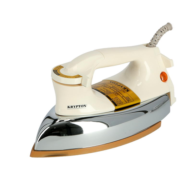 1200W Dry Iron for Perfectly Crisp Ironed Clothes | Non-Stick Golden Teflon Soleplate & Adjustable Thermostat Control | Indicator Light - 2 Years Warranty