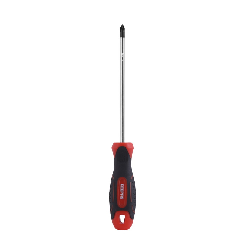 Professional Screwdriver (PH1x125mm) - Phillips, Soft Grip Rubber Insulated Handle with Hanging Loop | Ideal for DIYer, Mechanics, Electricians & More | Bi-Coloured Red/Black