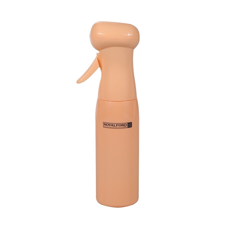 Royalford RF9645 330ml Spray Bottle - Portable Bottle Water Mist Stream Settings Liquid Container Leak Proof Trigger Sprayer | Ideal for Salon, Tattooing, Hairdressing, Gardening (Orange)