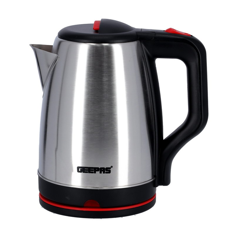 Geepas 1.8L Electric Kettle - Portable Cordless Fast Boil Quiet for General Use, Concealed Stainless Steel Body with Automatic Cut Off | Comfortable Handle with Spill Proof Pouring | 2 Year Warranty
