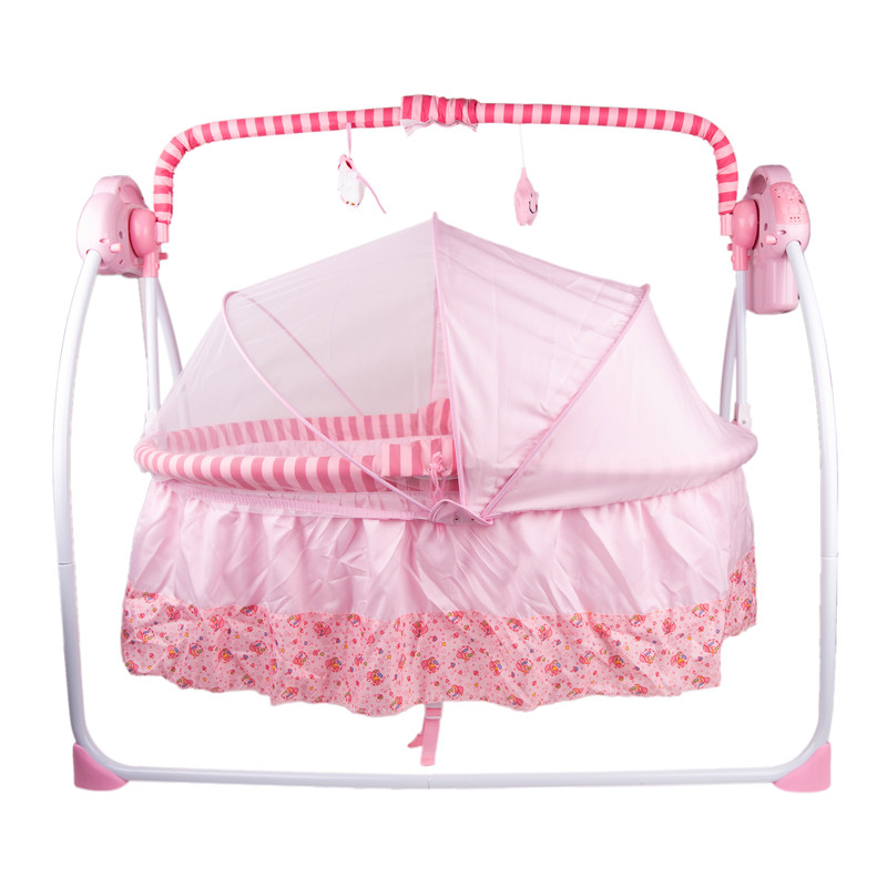 BABYPLUS Baby Cradle Swing, Automatic Baby Bassinets Swing Crib f/ Baby Boy Girl Bluetooth |