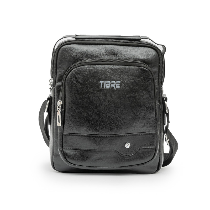 Men's Bags Genuine Leather Cross body Bag Zipper Solid Color Casual Daily Office Leather Bag 2021 Messenger Bag Black