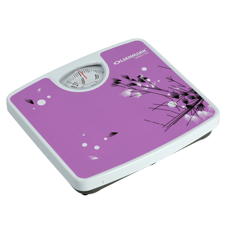 Mechanical Personal Scale - 130kg/286lb Capacity - Adjustable Knob - Large Display - Elegant Design - Optimal Readability