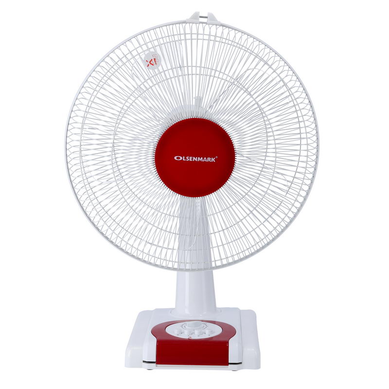 Table Fan, 16 Inch - Piano Switches - 3 Speed Setting - 120 Ribbed Grills, 5 Leaf ABS Transparent Blades - Wide Angle Horizontal Oscillation - Timer Function - Cooling for Summer in Home/Office