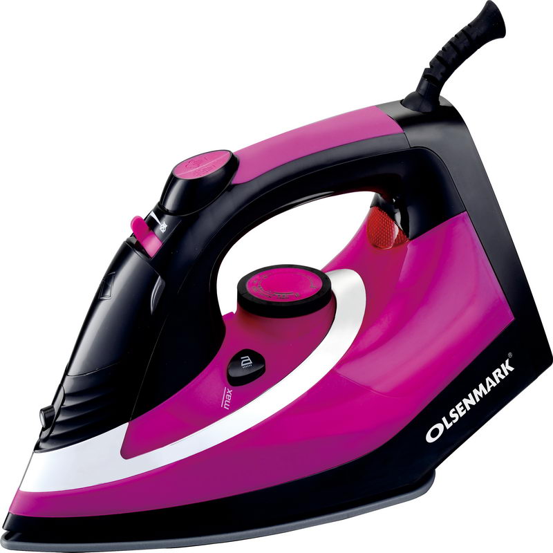 OMSI715 Ceramic Wet and Dry Steam Iron - Ceramic Soleplate - Steam/Dry/Spray/Burst Function - Adjustable Temperature - Light Indicator - Overheat Protection