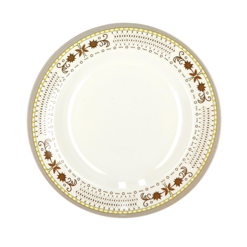 Delcasa DC1784 10" Round Deep Soup Plates - Pasta Plates - plate with playful Classic decoration - Ideal for Soup, Deserts, Ice Cream & More
