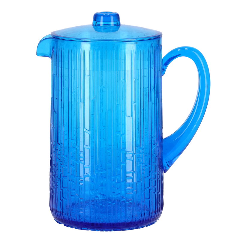 2 Litre Water Jug - Portable Multi-Purpose Colourful Jug with Lid for Water Picnic Juice, Durable Plastic, Spill-Proof Lid | Household, club, pub, bar, coffee shop, restaurant & More