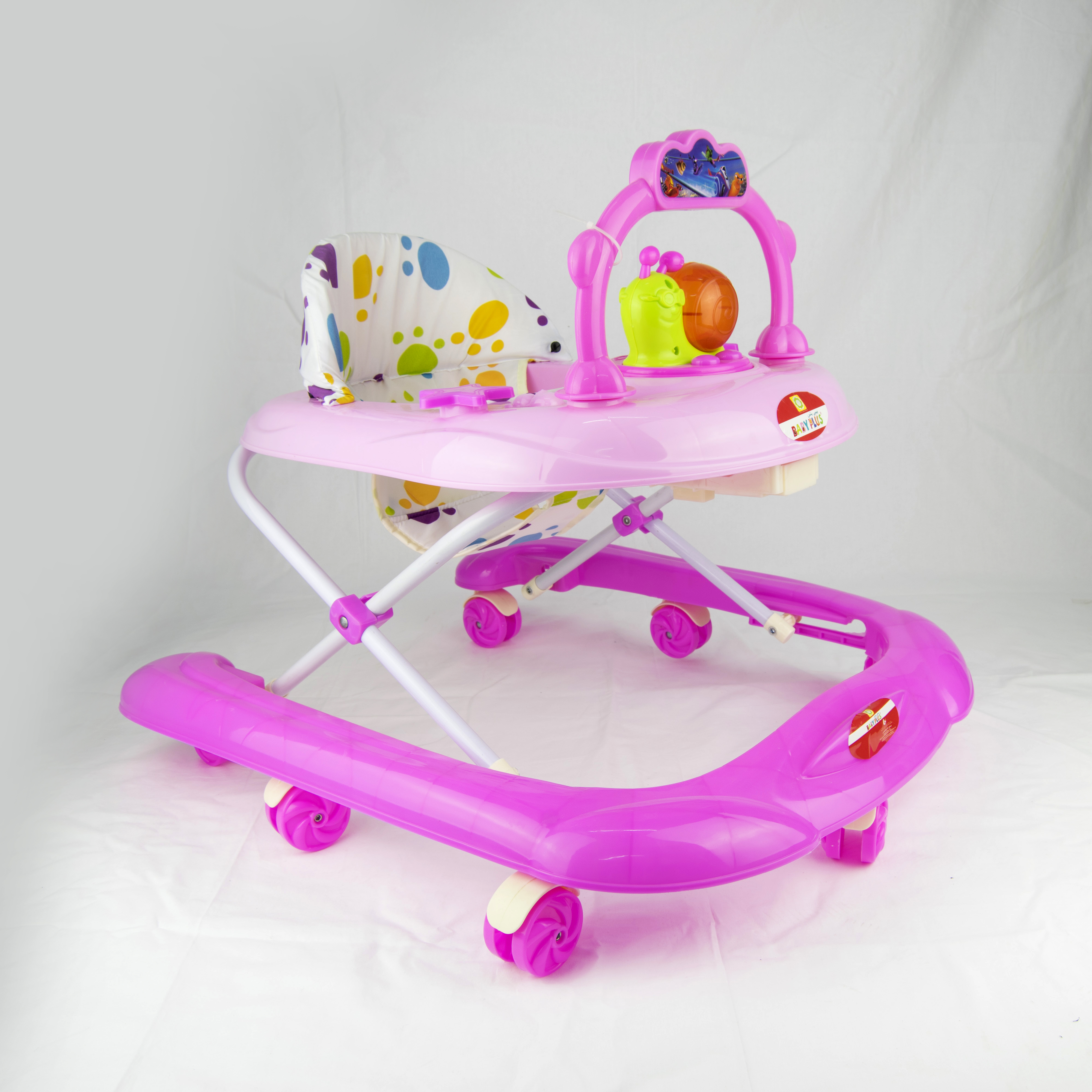 Baby Plus Foldable Baby Walker  Pink 