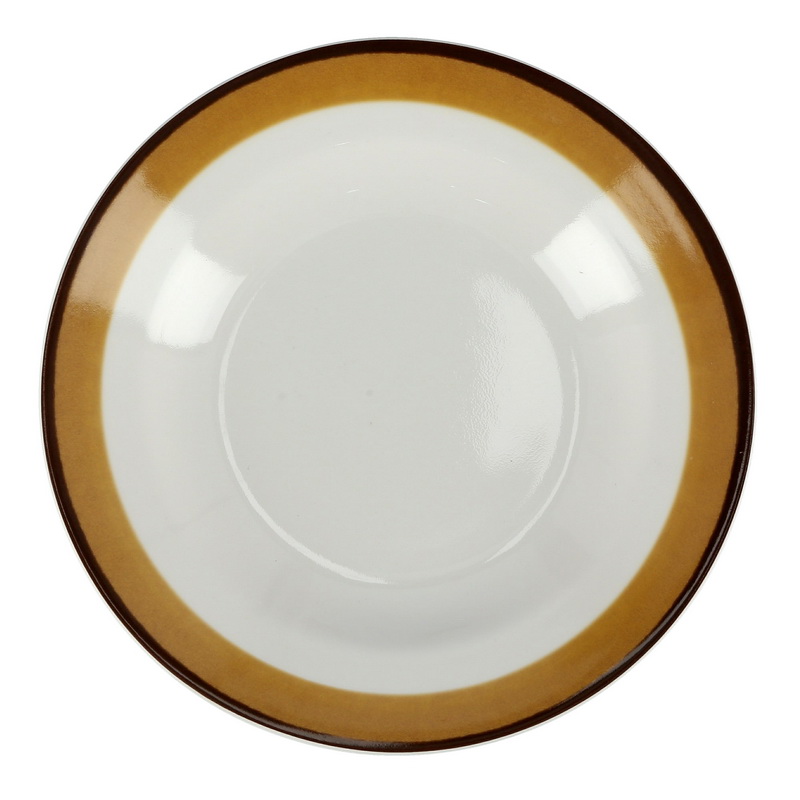 10" Melamine Ware Deep Plate - Soup Plate Pasta Plates | Plate with Playful Classic Decoration | Ideal for Soup, Desserts, Ice Cream & More (White)