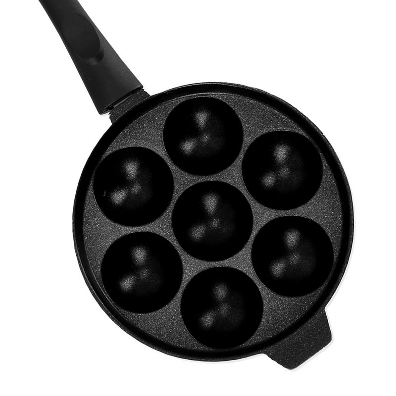 Aluminium Appam Maker - Nonstick Cast Aluminum Alloy Baking Tray with 12 Pieces | Ideal Kitchen Home Cookware Maker Nonstick Baking Tray Pan Mini Cake Pop Maker