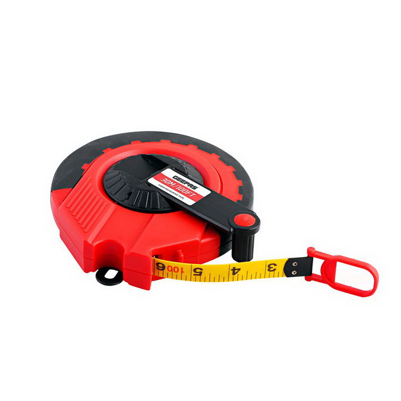 Geepas GT59013 30M Fibre Measuring Tape - Long Fibreglass Measuring Tape Made of Strong and Long-lasting ABS Tough Outer Case and Metal Ring at End