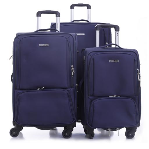Parajohn PJTR3089 Polyester Soft Trolley Luggage Set, Light Blue