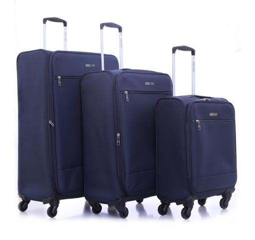 Parajohn PJTR3110 Polyester Soft Trolley Luggage Set, Navy