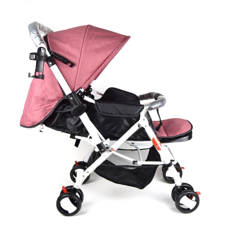 Baby Plus Bp8483 Pink Stroller Cum Pram, 0-36 M