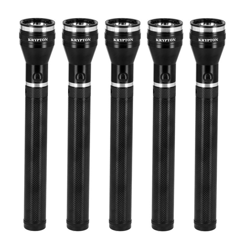 1900mAh Rechargeable LED Flash Light Combo- High Power Flashlight Super Bright CREE LED Torch Light - Powerful Torch for Camping Hiking Trekking Outdoor - 180 Minutes Continuous Working