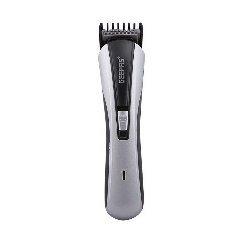 Geepas GTR8676 Rechargeable Beard Trimmer 3W - Grooming Kit with Comfortable Grip, Stainless Steel Precision Cutting Blade, Cordless Operation, LED Charge Indication | Ideal for Short & Long Hairs