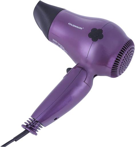 Travel Hair Dryer, 1200W - Foldable Handle - Cool Shot Function - Heat Control - Portable - Salon Style Frizz Free Hair