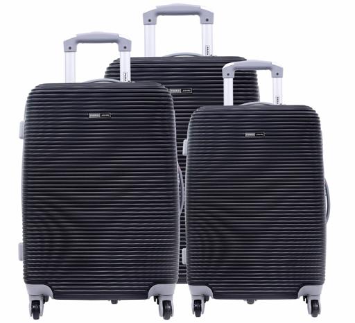 Parajohn PJTR3045 ABS Rolling Trolley Luggage Set, Black