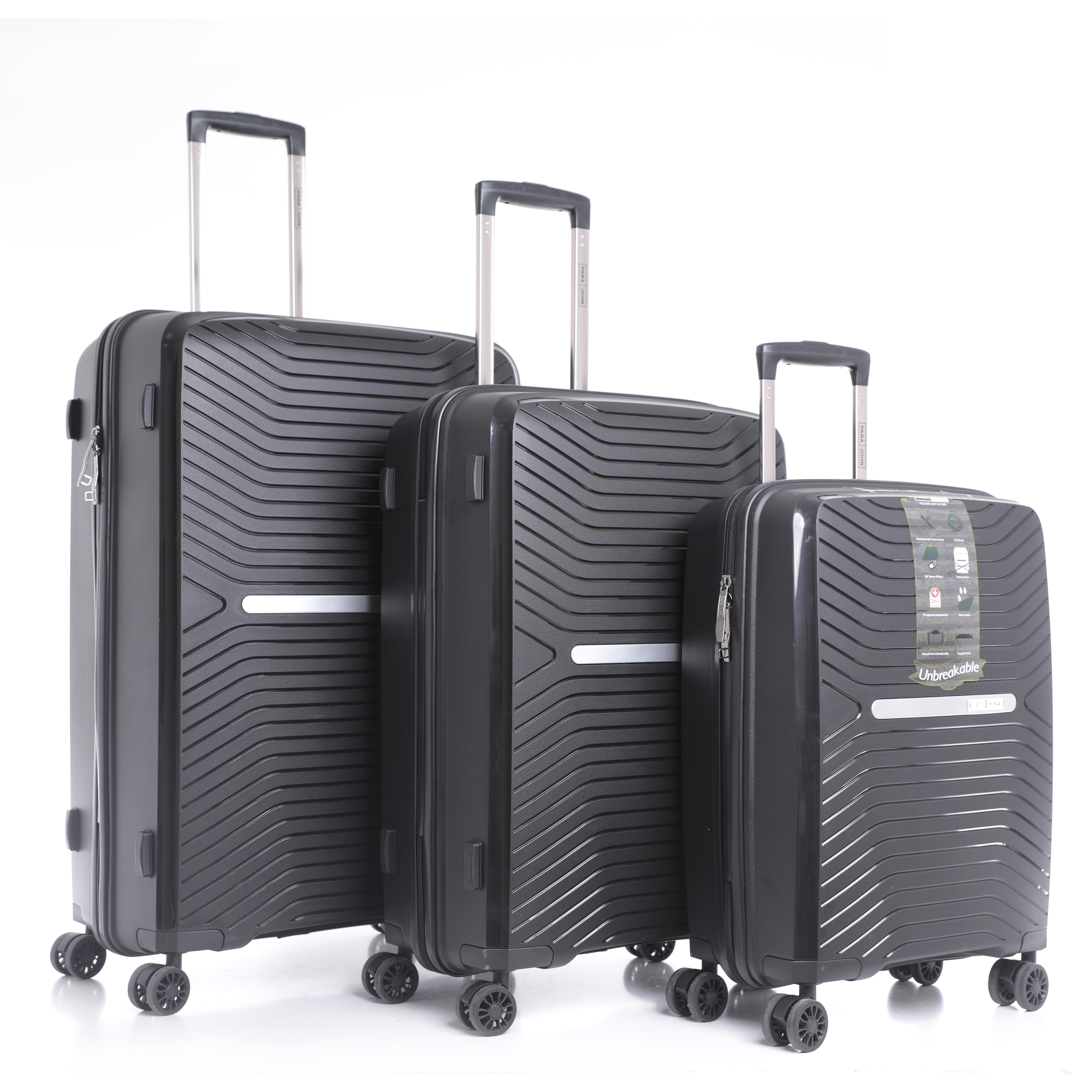 Parajohn Travel Luggage Suitcase Set of 3 - Trolley Bag, Carry On Hand Cabin Luggage Bag - Lightweight Travel Bags with 360 Durable 4 Spinner Wheels - Hard Shell Luggage Spinner - (20'', ,24'', 28'')B