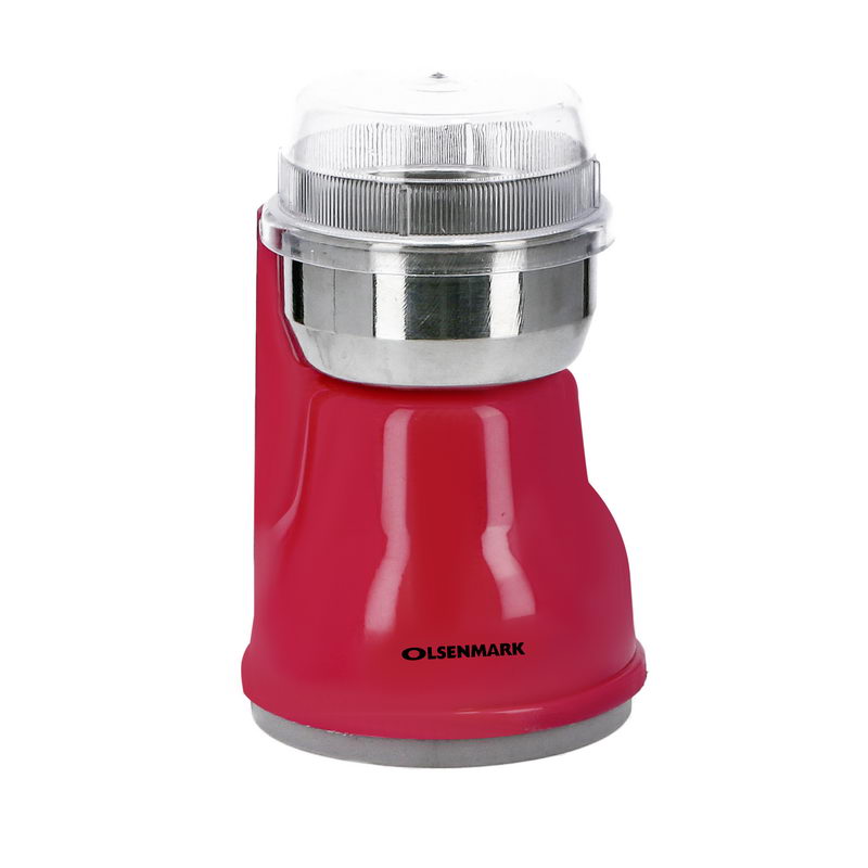 200W Coffee Grinder - Electric Grinder - Stainless Steel Jar & Blades for Coffee Beans, Spices & Dried Nuts Grinding - Detachable Bowl, Transparent Lid