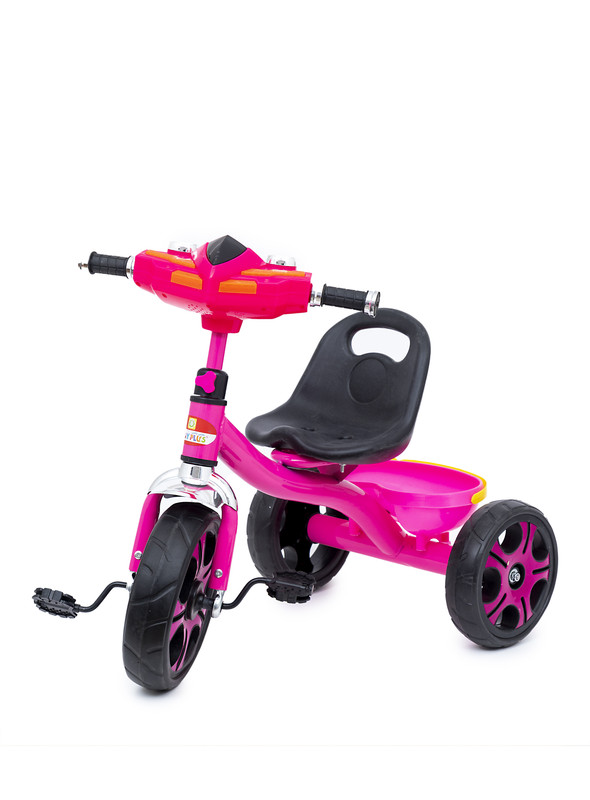 Baby plus INFANS Kids Tricycle Rider with Adjustable Seat, Storage Basket, Premium Quiet Wheels, Non-Slip Handle baby Girl.