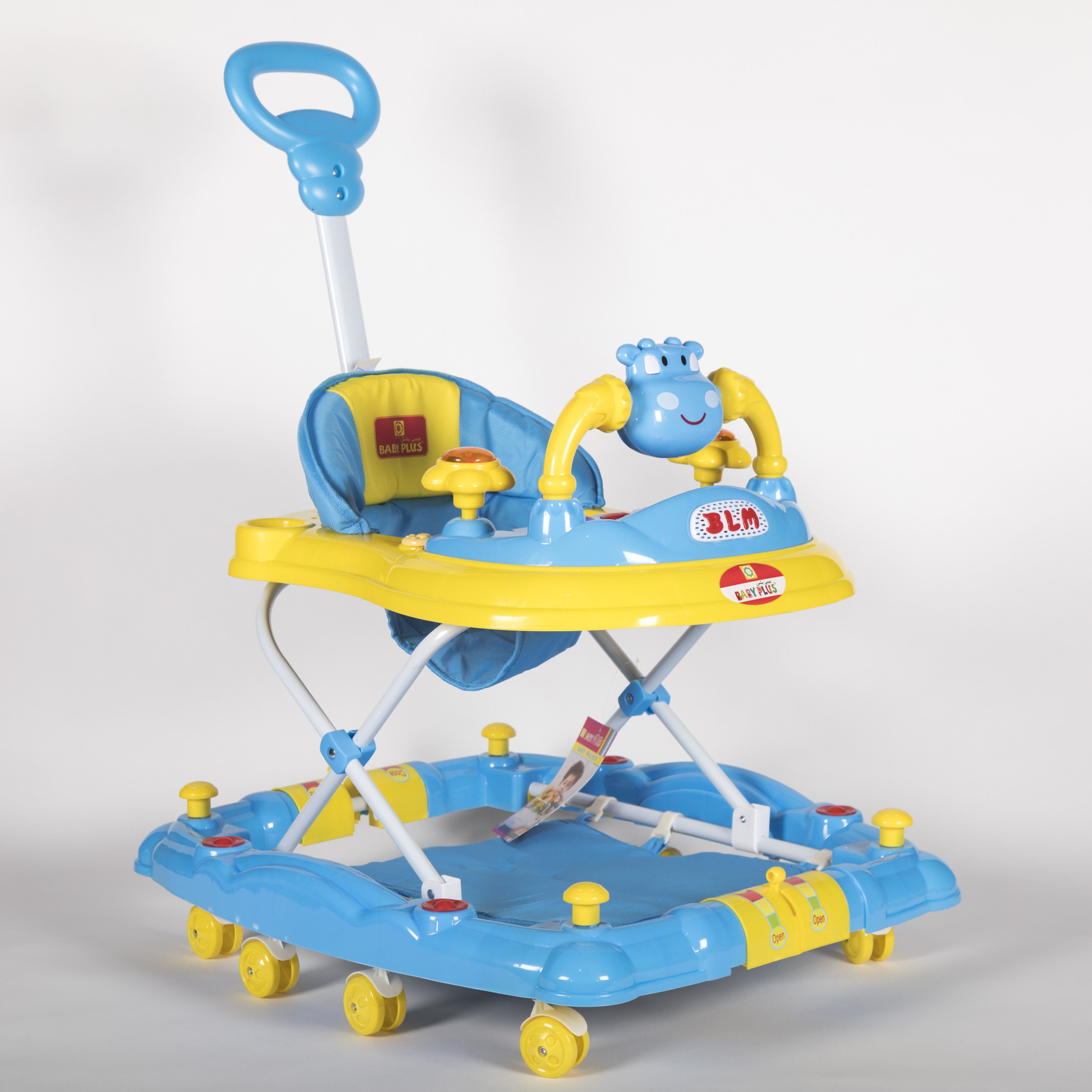 Baby Plus Adjustable Swivel Wheels Canopy Walker 