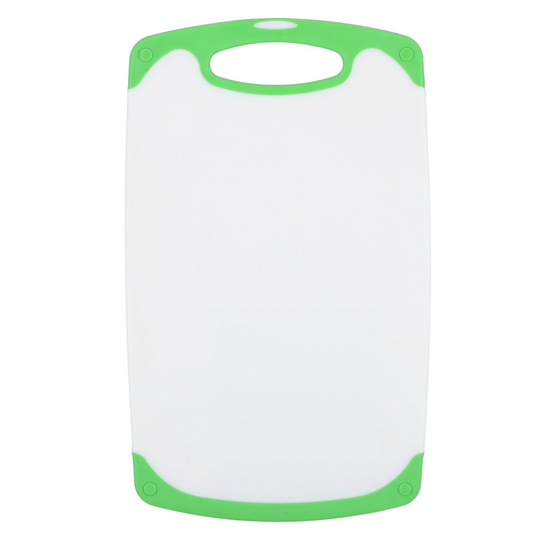 Plastic Cutting Board - Non-Toxic Cutting Board with Non-Slip Base- Perfect for Fruits & Vegetables -Hanging Hole for Easy Storage | Multipurpose Dual Usage Kitchen Cutting Board