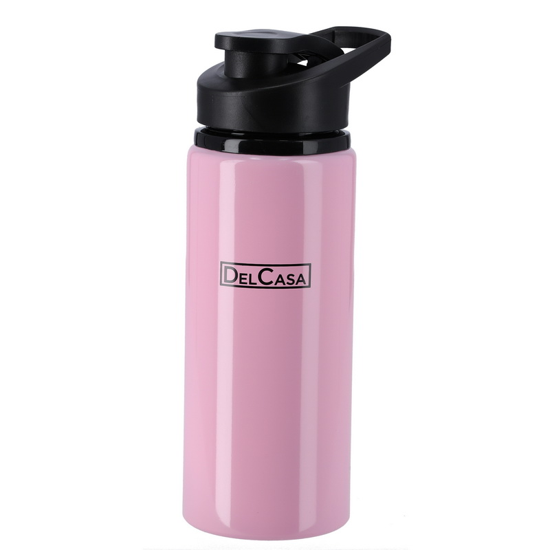 600ML Aluminum Lily Water Bottle 600ML - Plastic Handle - Durable & Leak-Proof - Unique, Easy to Carry