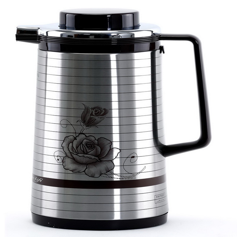 1.6L Glass Vacuum Flask, Vacuum Flask - Insulated Flask Bottle - Thermos Flask with Double Wall Design -Jug Flask, Vacuum Thermo Airpot, Hot & Cool, Portable - Indoor Outdoor Use