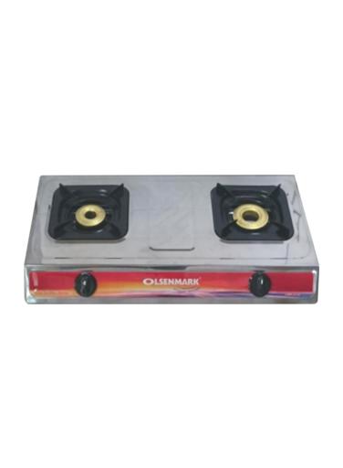 Stainless Steel Double Burner Gas Stove - Auto Ignition - Cast Iron Pan Burner