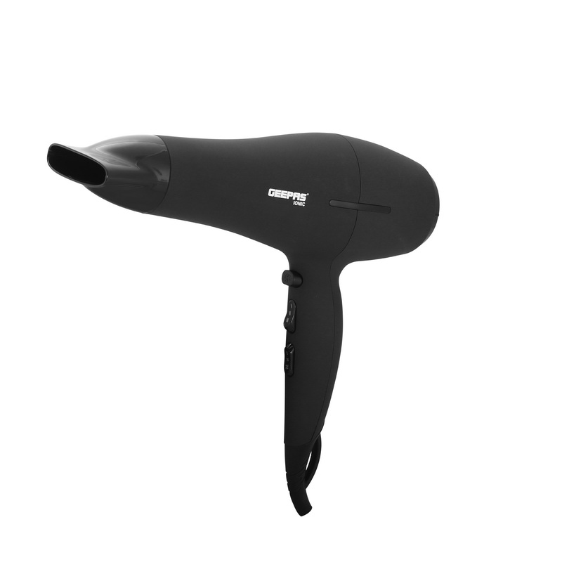 Geepas GHD86019 2200W Powerful Hair Dryer - 2-Speed & 3 Temperature Settings - Salon Quality with Cool Shot Function for Frizz Free Shine - Portable Elegant Hair Dryer with Ionic Function - 2 Years Wa