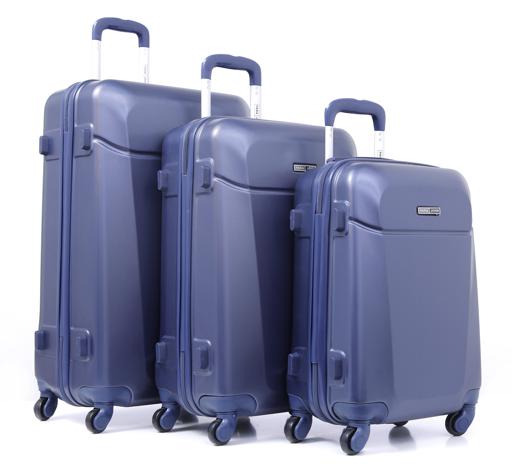 Parajohn PJTR3021 Hardside 3 Pcs Trolley Luggage Set, Blue