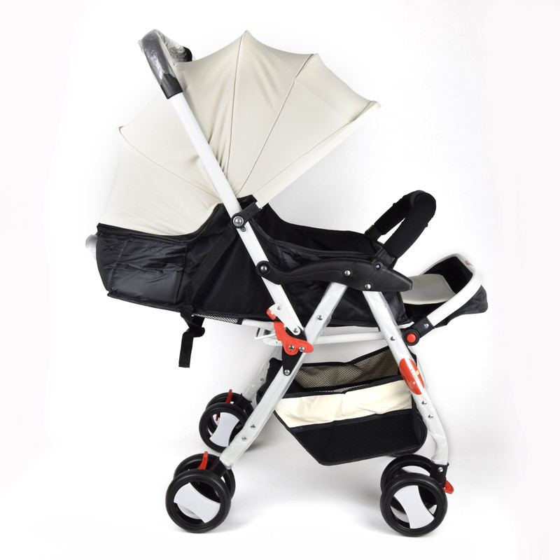 Baby Plus Bp8482 Khaki Stroller Cum Pram, 0-36 M