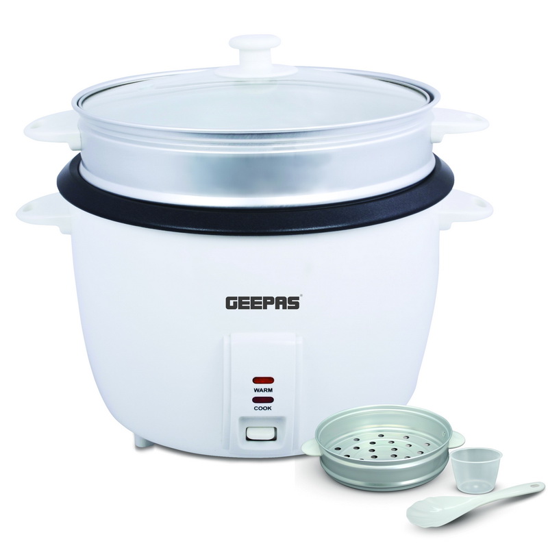 2.8L Rice Cooker/Steamer with Non-Stick Cooking Pot | 900W | Automatic Cooking, Steam Vent Lid & Simple One Touch Operation |Make Rice, Steam Healthy Food & Vegetables | 2 Year Warranty