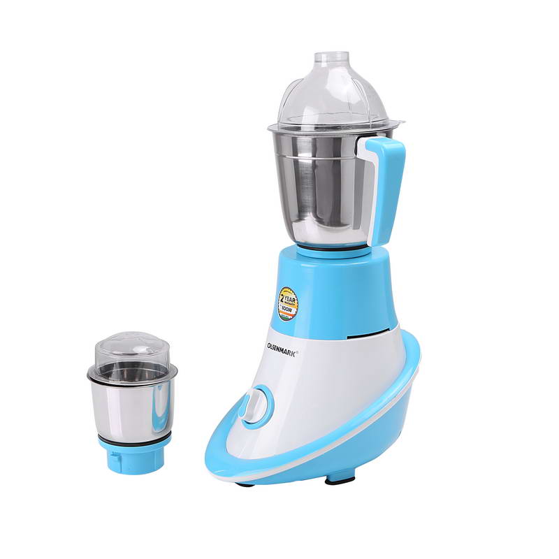 600W 2-in-1 Mixer Grinder - Multifunctional Grinder with Stainless Steel Jars& Blades -3 Speed, Safety Twist Lock - Perfect for Dry & Wet Fine Grinding Mixing Juicing
