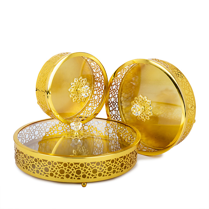 Home Deccore 3Pc Golden Gift Item