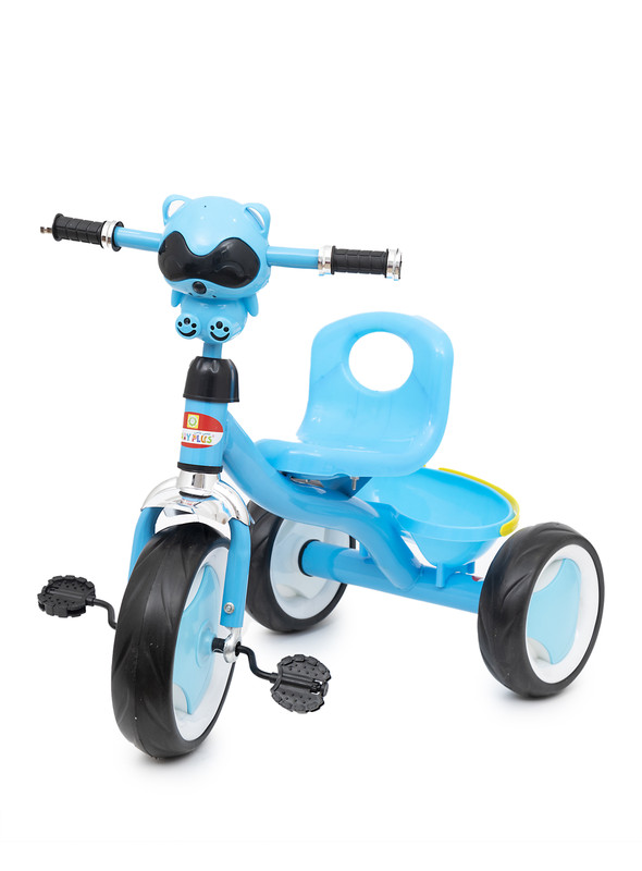 Baby plus INFANS Kids Tricycle Rider with Adjustable Seat, Storage Basket, Premium Quiet Wheels, Non-Slip Handle for baby Boy