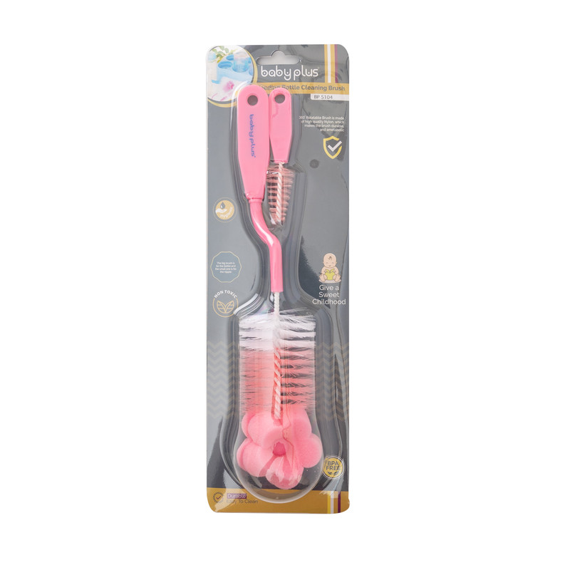 Baby Plus Feeding bottle cleaning Brush Set  High qualitty PVC Baby Unisex