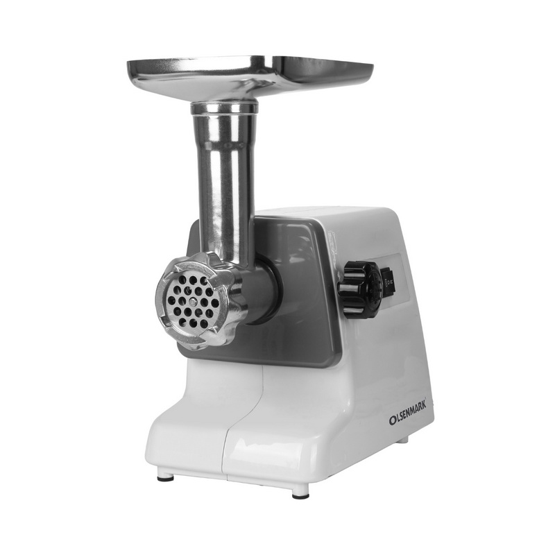 Meat Grinder, 800W- 3 Mincing Plates - Powerful Motor - Stainless Steel Blades - Rubber Feet - Sausage Accessory - Kubbe Accessory