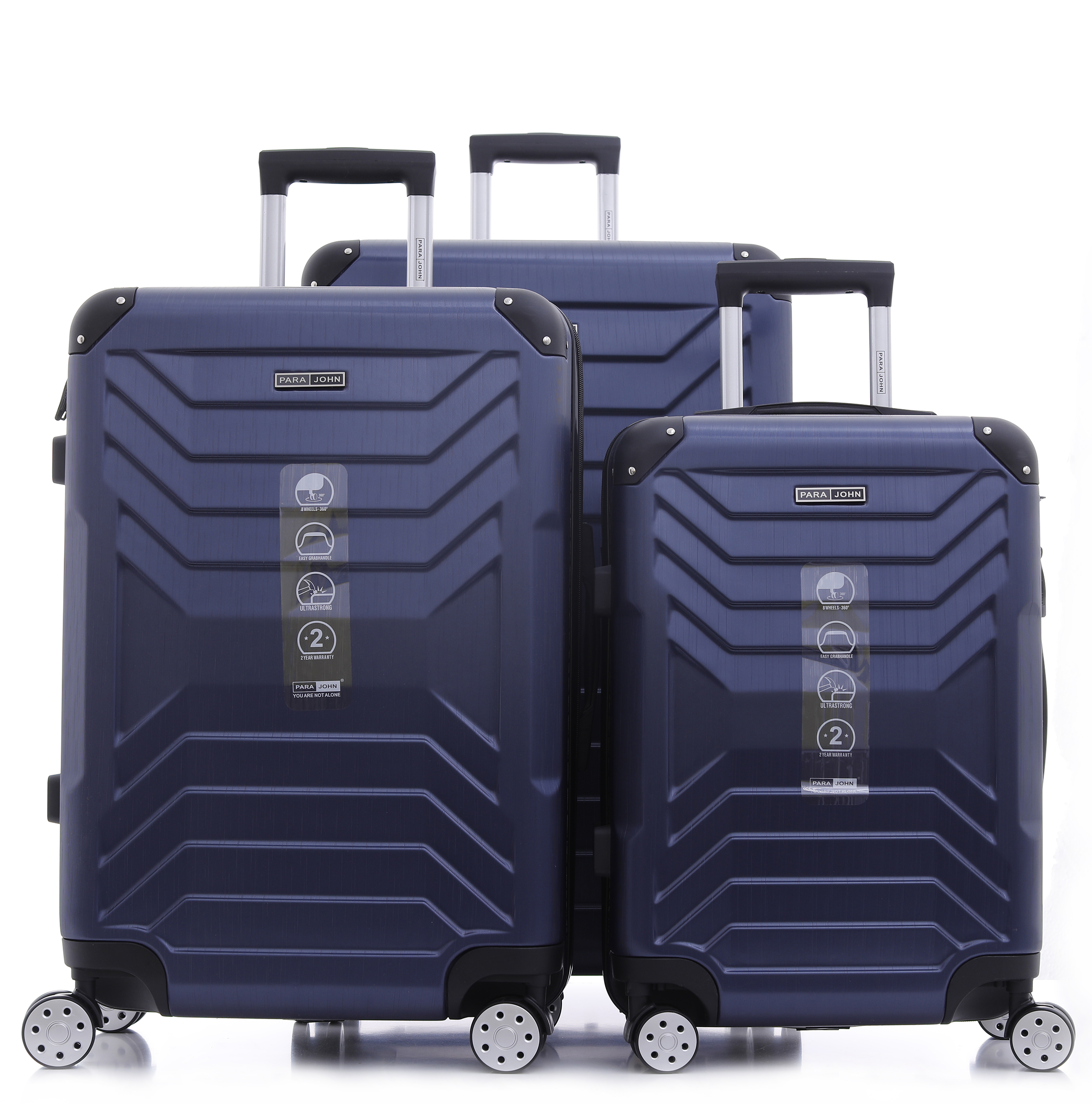 8 Travel Luggage Suitcase Set of 3 - Trolley Bag, Carry On Hand Cabin Luggage Bag - Lightweight Travel Bags with 360 Durable 4 Spinner Wheels - Hard Shell Luggage Spinner - (20'', ,24'', 28'')