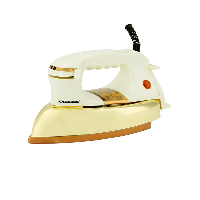 Automatic Dry Iron- Non-Stick Golden Teflon Plate - Heavy Weight - Auto Cut-off & Overheat Protection - Adjustable Temperature - Light Indicator