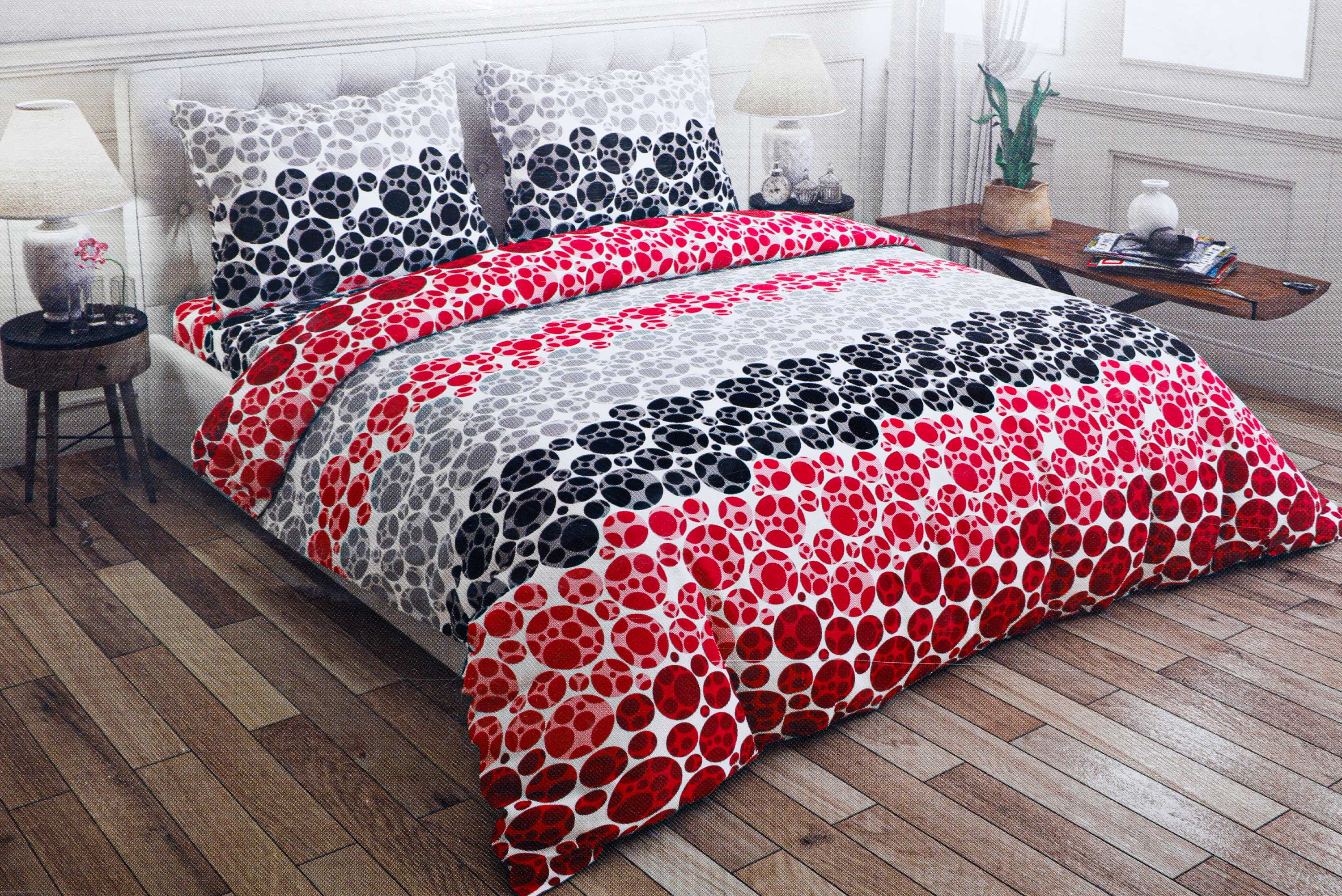 PARRY LIFE Quilt Cover Set - Duvet Cover Set, 4 Pc - Flat Sheet, Quilt Cover, & 2 Standard Pillow cases Set for Bedroom - Quilt Bed Set, Super Soft Polycotton, Throws for Sofa Fluffy Blanket Bed