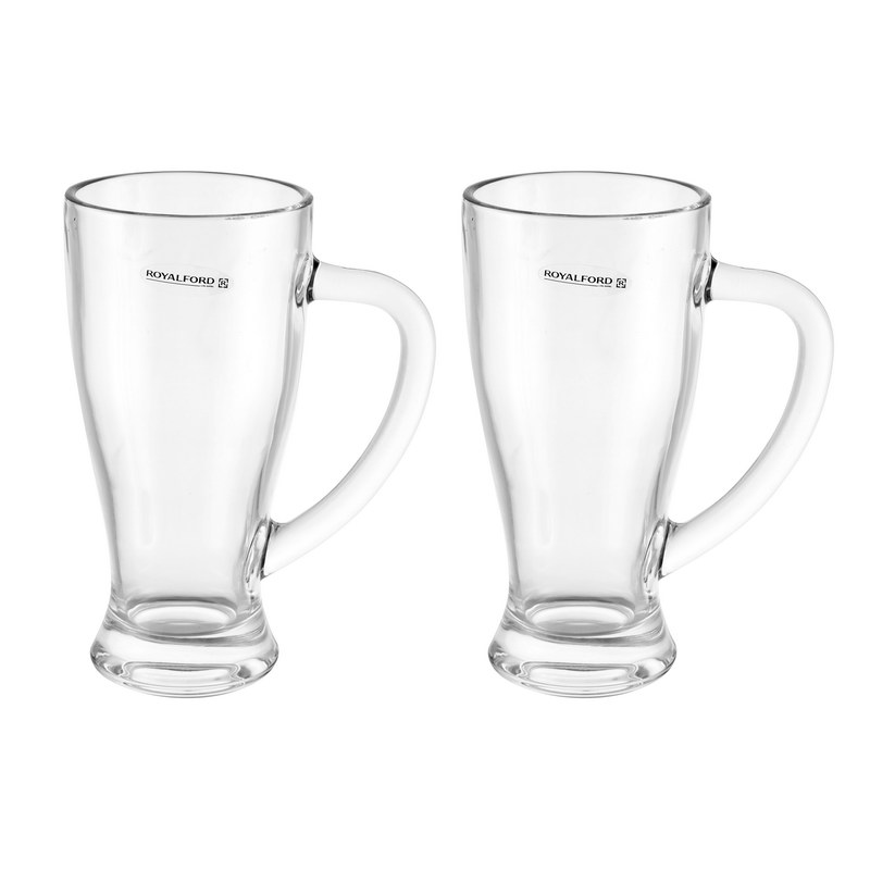 14Oz 2Pcs Cocktail Cup with Handle - Made up of Highly Durable Material for Regular Use with Heat Resistant Handles | Transparent Body | Ideal for Cocktails, Tea, Coffee, Latte, Cappuccino