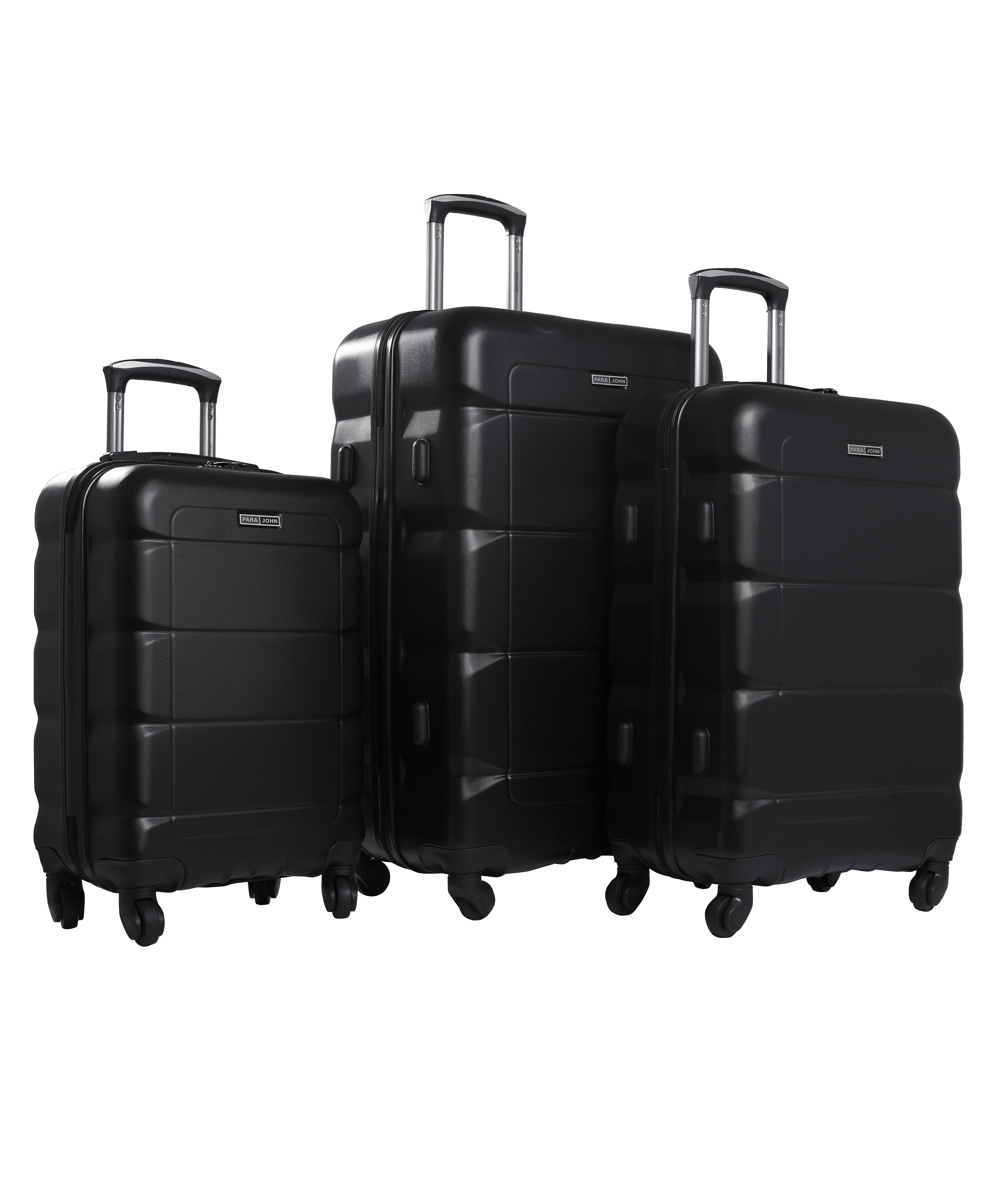 Parajohn Travel Luggage Suitcase Set of 3 - Trolley Bag, Carry On Hand Cabin Luggage Bag - Lightweight Travel Bags with 360 Durable 4 Spinner Wheels - Hard Shell Luggage Spinner (36L, 65L, 95L)