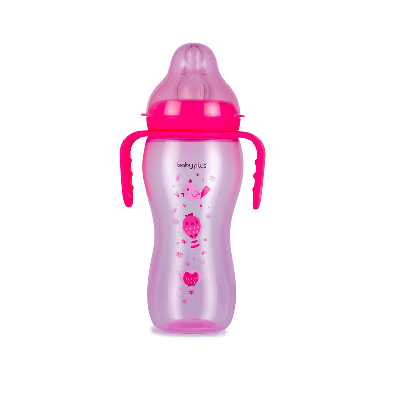 Babyplus Feeding Bottle With Handle +3Month,Bpa free250ml&8 OZ
