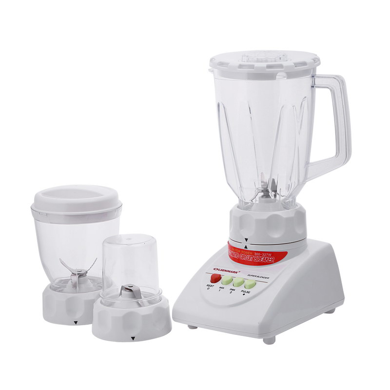 325W 3 in 1 Multifunctional Blender - Stainless Steel Blades, 2 Speed Control with Pulse - Dry Mill &Chopper Included - Ice Crusher, Chopper, Coffee Grinder & Smoothie Maker