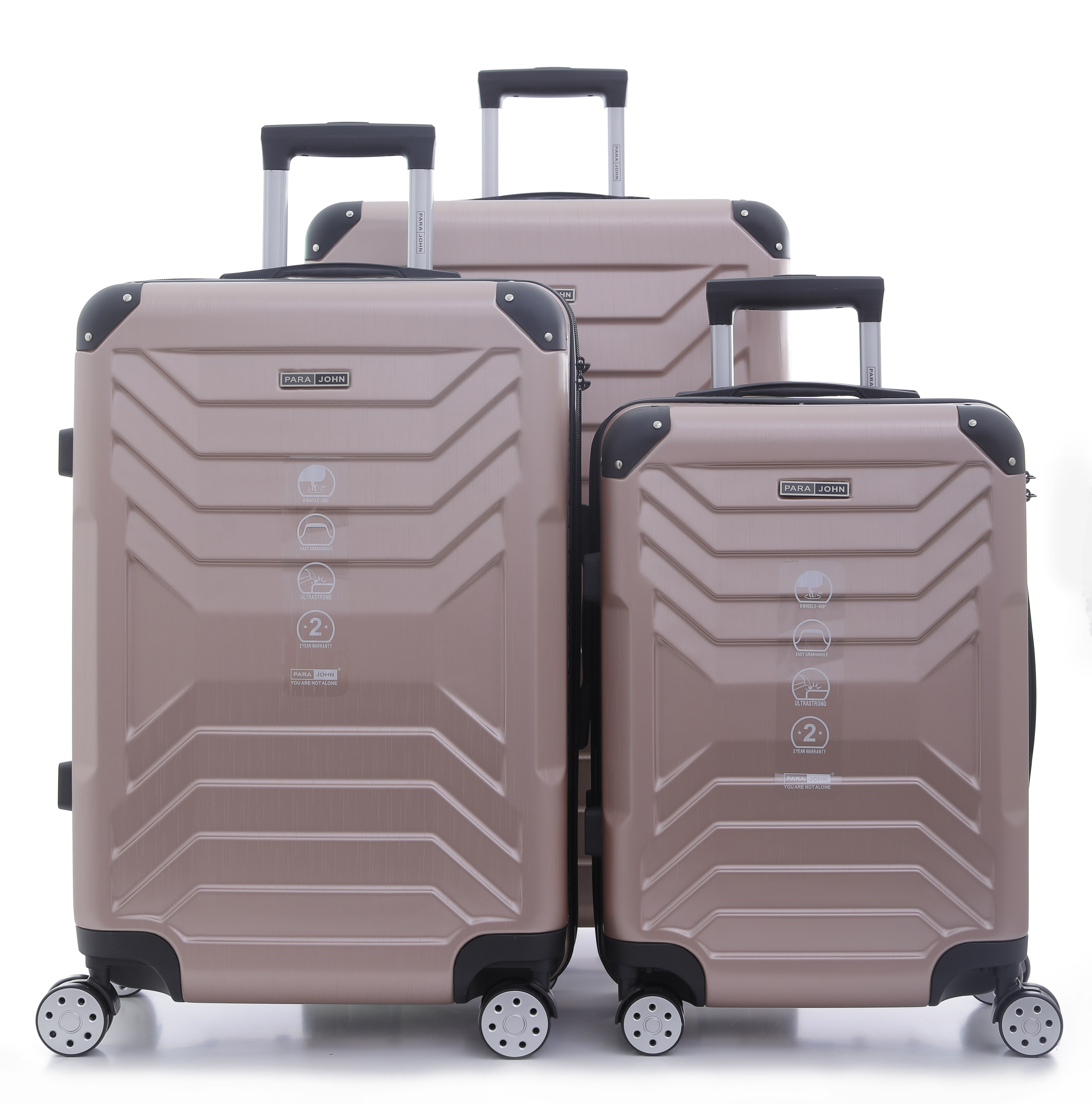 8 Travel Luggage Suitcase Set of 3 - Trolley Bag, Carry On Hand Cabin Luggage Bag - Lightweight Travel Bags with 360 Durable 4 Spinner Wheels - Hard Shell Luggage Spinner - (20'', ,24'', 28'')