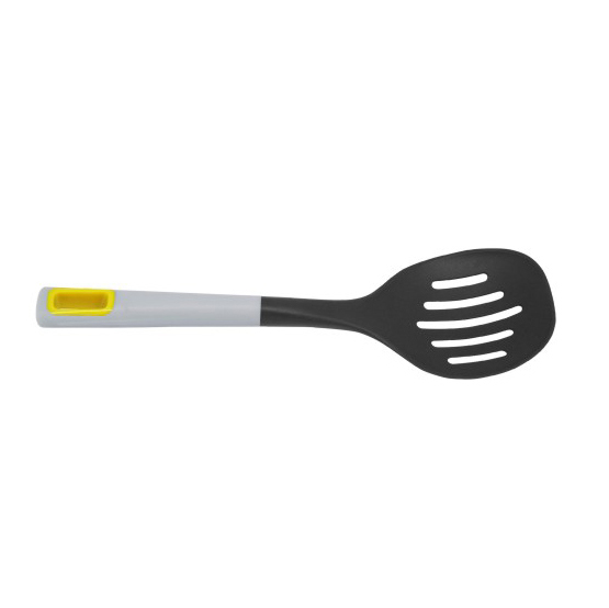 Nylon Slotted Filter with ABS Handle - Fish Slice Spoon - Kitchen Cooking Cutlery/Crockery | Long Handle - Flipper for Lifting Flipping Serving Fried Eggs Fish Pancakes Burgers