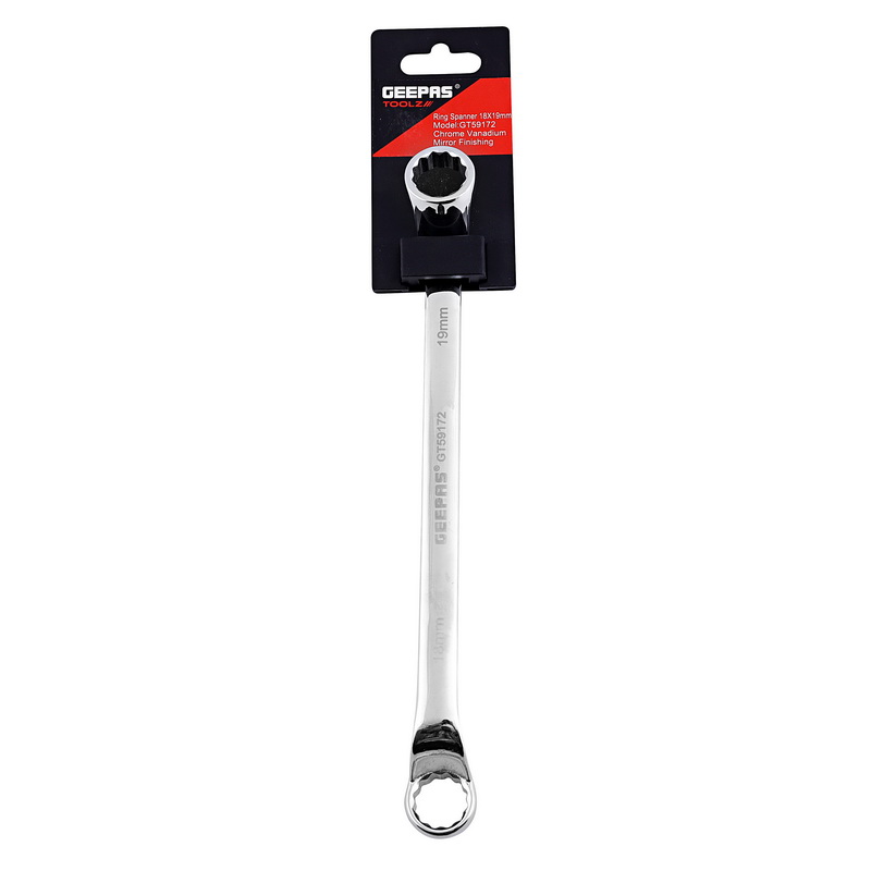 19mm Ring Spanner - 12 Point Double Ring Spanner| CRV Material, Mirror Finish | Ideal for Mechanic, Plumbers, Carpenter, DIYers & More